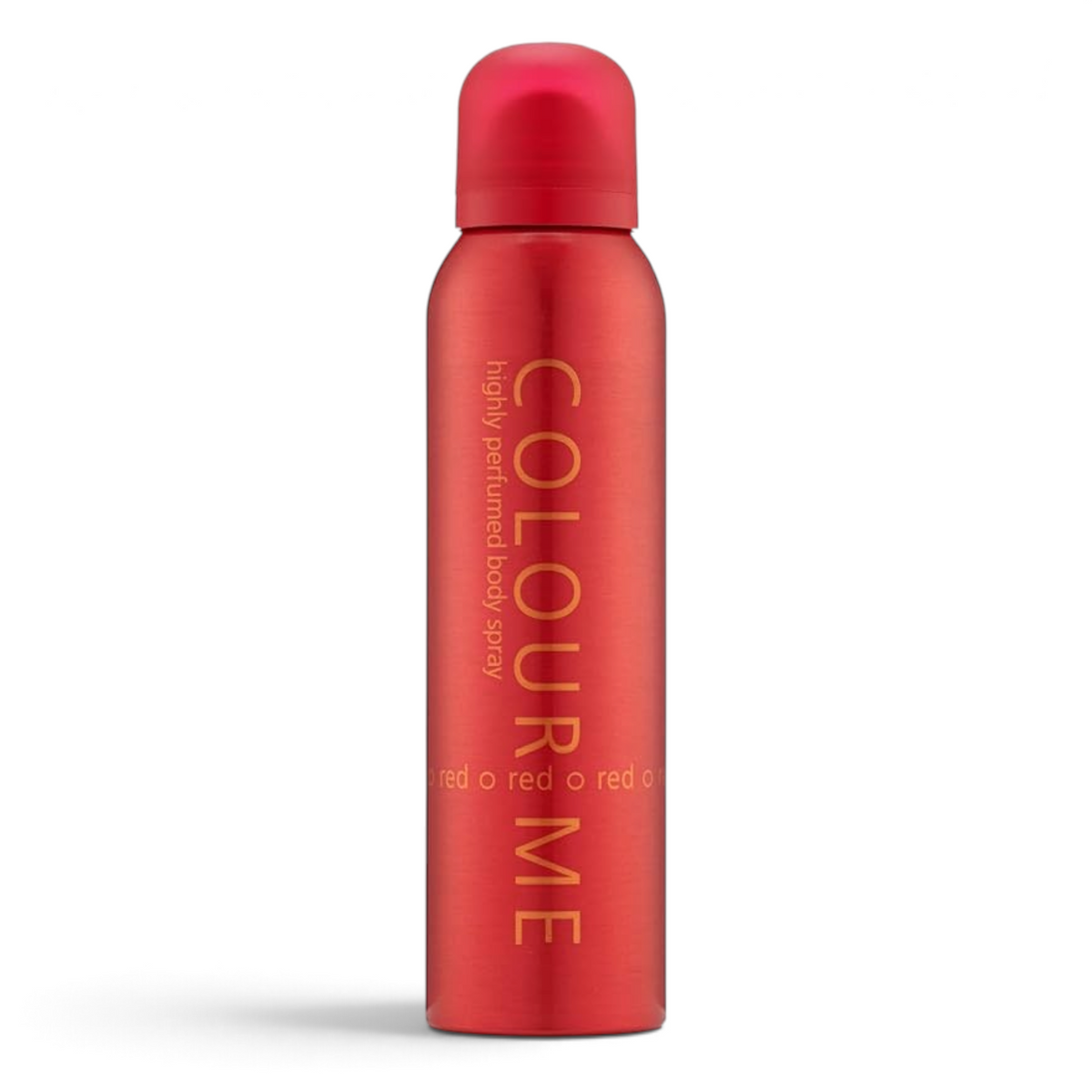 Said Salem Colour Me Red body spray for women in a vibrant red 150ml aerosol canister with elegant gold lettering.