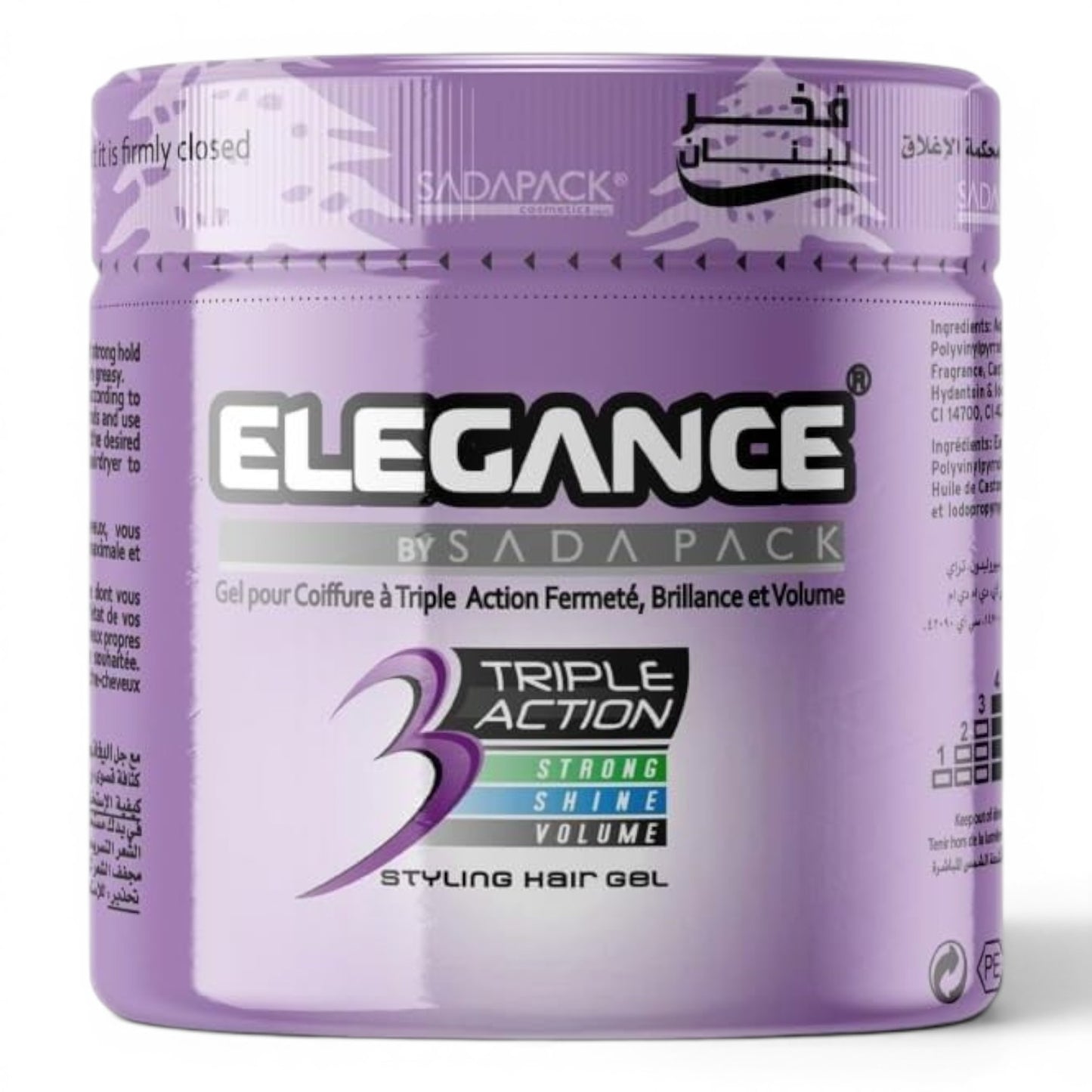 Elegance Triple Action Hair Gel Purple 500ml