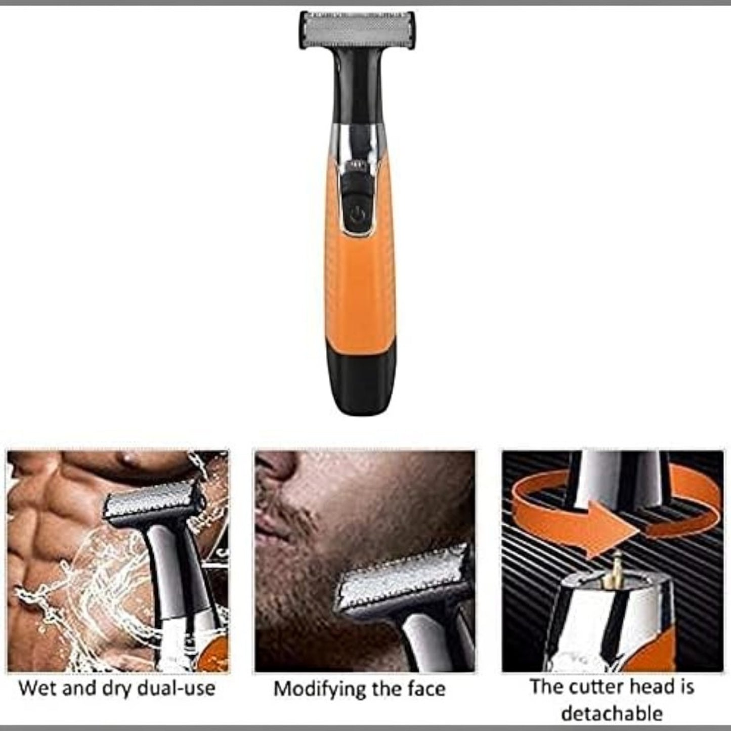 Kemei KM-1910 Eyebrow and facial trimmer wet and dry For Men