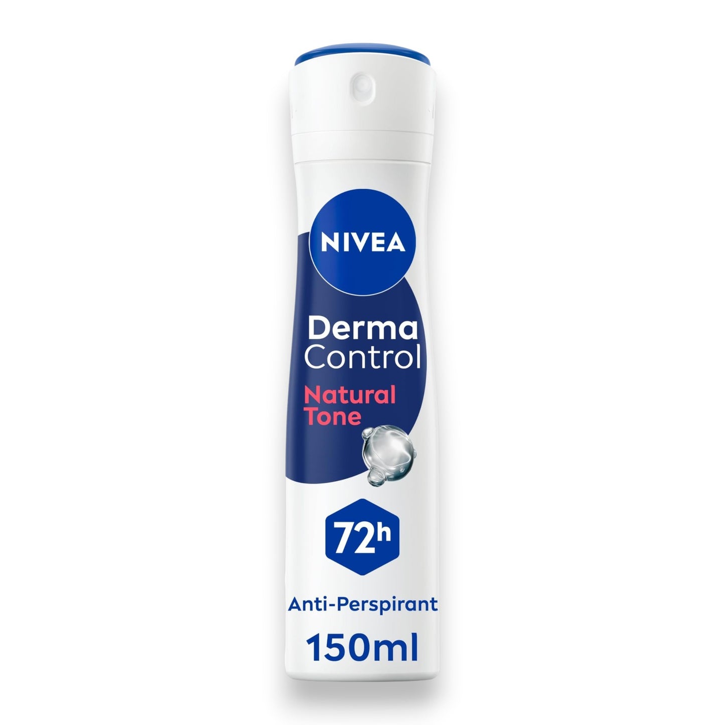 NIVEA Derma Control Natural Tone Anti-Perspirant Spray, 150ml, with Pure Hyaluron and Vitamin C, 72H Protection