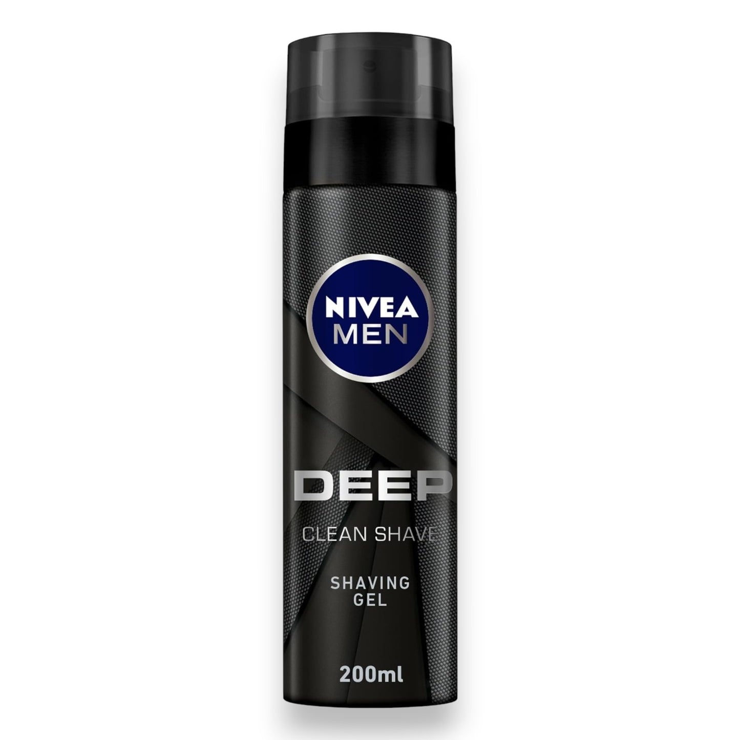 NIVEA MEN Shaving Gel, DEEP Clean Shave Antibacterial Black Carbon, 200ml