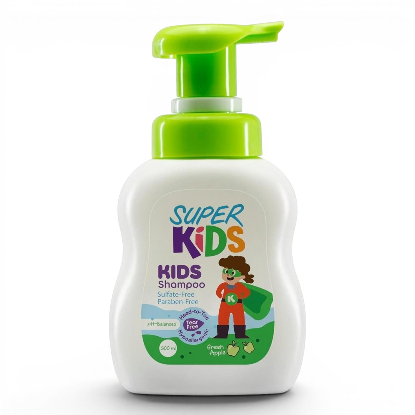 Super Kids Shampoo 300 ml- Green Apple