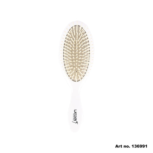 Wessen White Oval Hair Brush No.136991