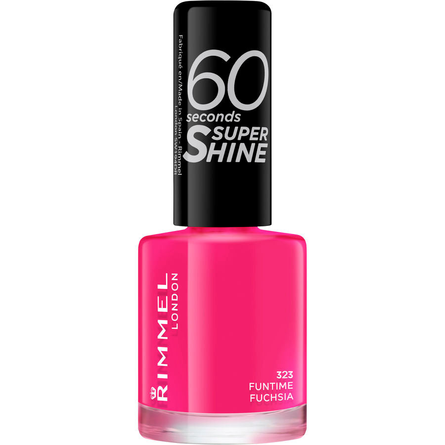 Rimmel London 60 Seconds Super Shine Nail Polish (Shade: Fun Time Fuchsia)