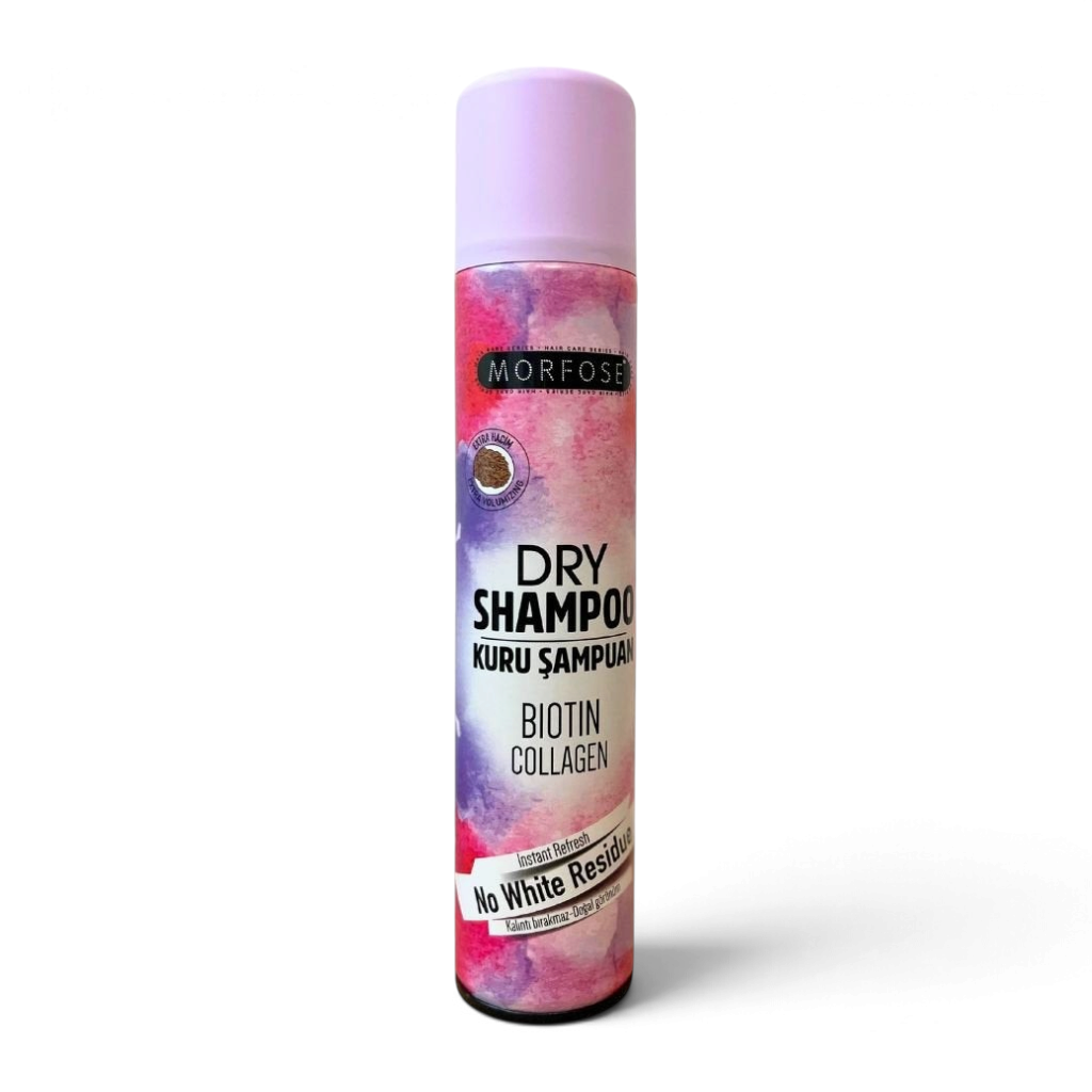 Said Salem Morfose extra volumizing dry shampoo for dark hair with biotin and collagen in a vibrant purple spray can