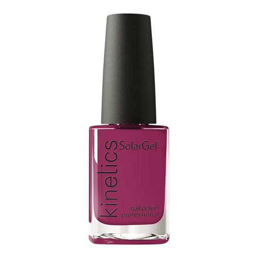 Said Salem KINETICS Solar Gel No.368 deep berry nail polish in a glass bottle with a black cap