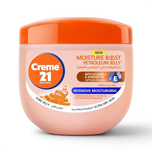 Creme 21 Intensive 100% Pure Petroleum Jelly – 100ml | Face, Body & Hand Moisturizer with Vitamin E & Almond Oil