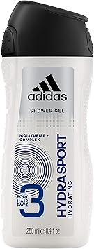 Adidas hydra sport shower gel for men, 3 in 1