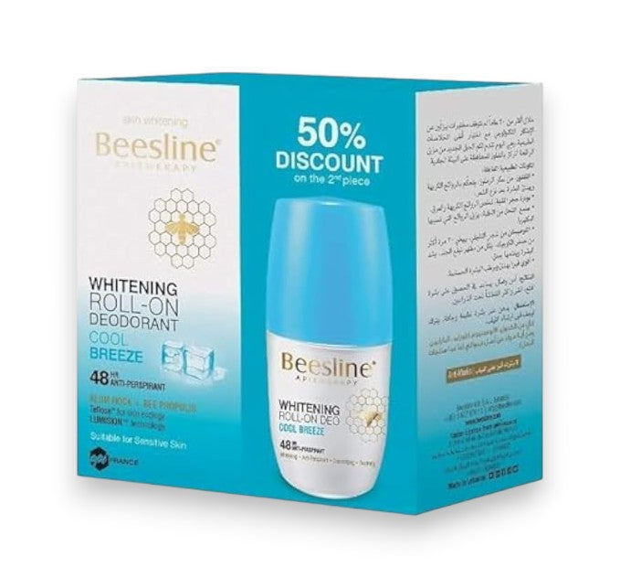 Beesline Beesline Roll On Skin Whitening Deodorant Cool Breeze, 2 X 50 ml - Pack Of 1