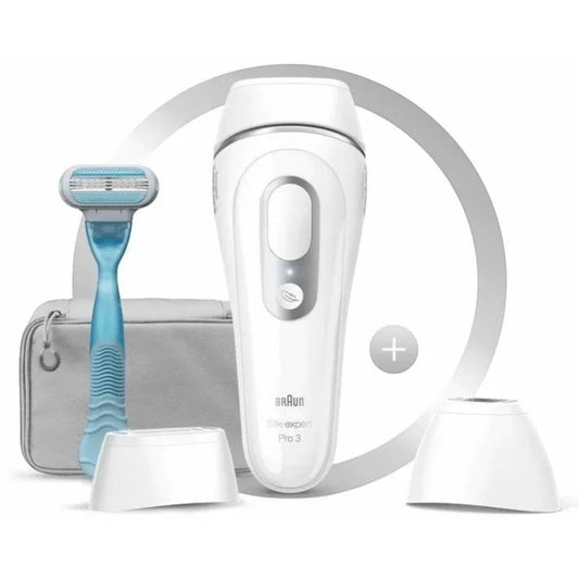 Braun Silk-expert Pro 3 IPL Epilator with Venus Blade, White - PL3121