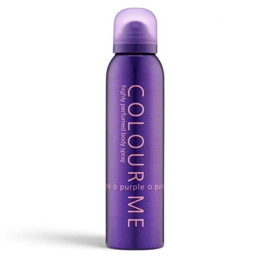 Said Salem Colour Me Purple body spray for women in a 150ml elegant purple canister with a convenient spray nozzle.
