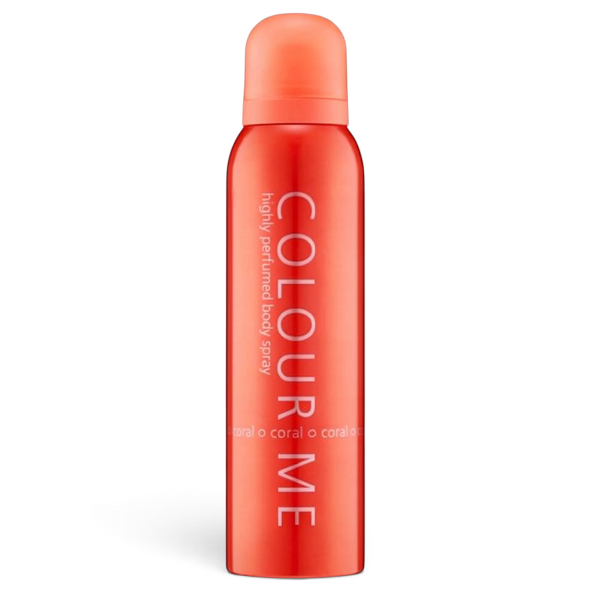 Said Salem Colour Me Coral body spray for women in a vibrant coral 150ml canister with a refreshing fragrance.