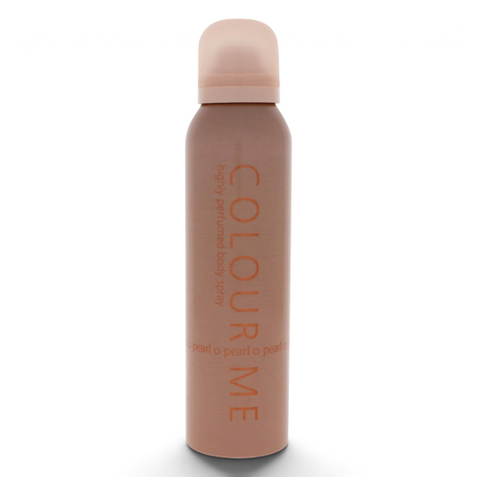 Said Salem Colour Me Pearl body spray for women in a 150ml beige canister with elegant minimalist branding