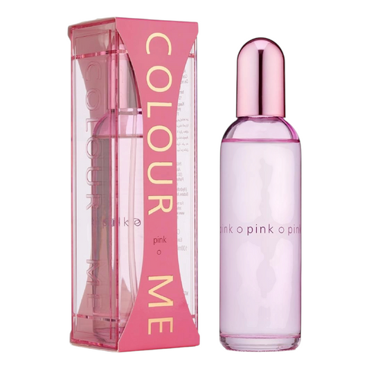 Said Salem Colour Me Pink 100ml Eau de Parfum in a sleek glass bottle with its matching pink presentation box.