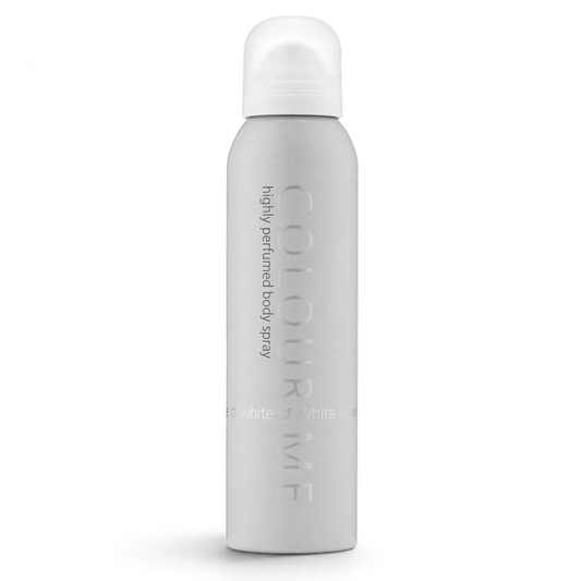 Said Salem Colour Me White body spray for men in a 150ml minimalist white canister with a crisp, clean fragrance.