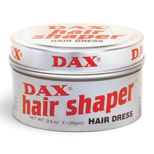 Said Salem DAX Hair Shaper 99g styling cream in a silver metal tin with red and black branding text.
