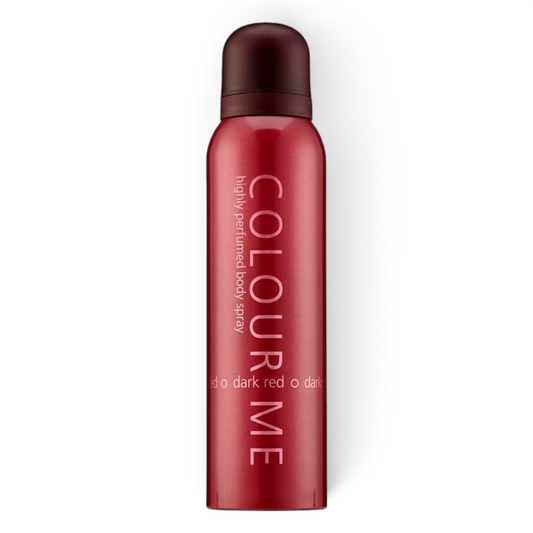 Said Salem Colour Me Dark Red body spray for women in a sleek 150ml deep red canister for long-lasting fragrance.
