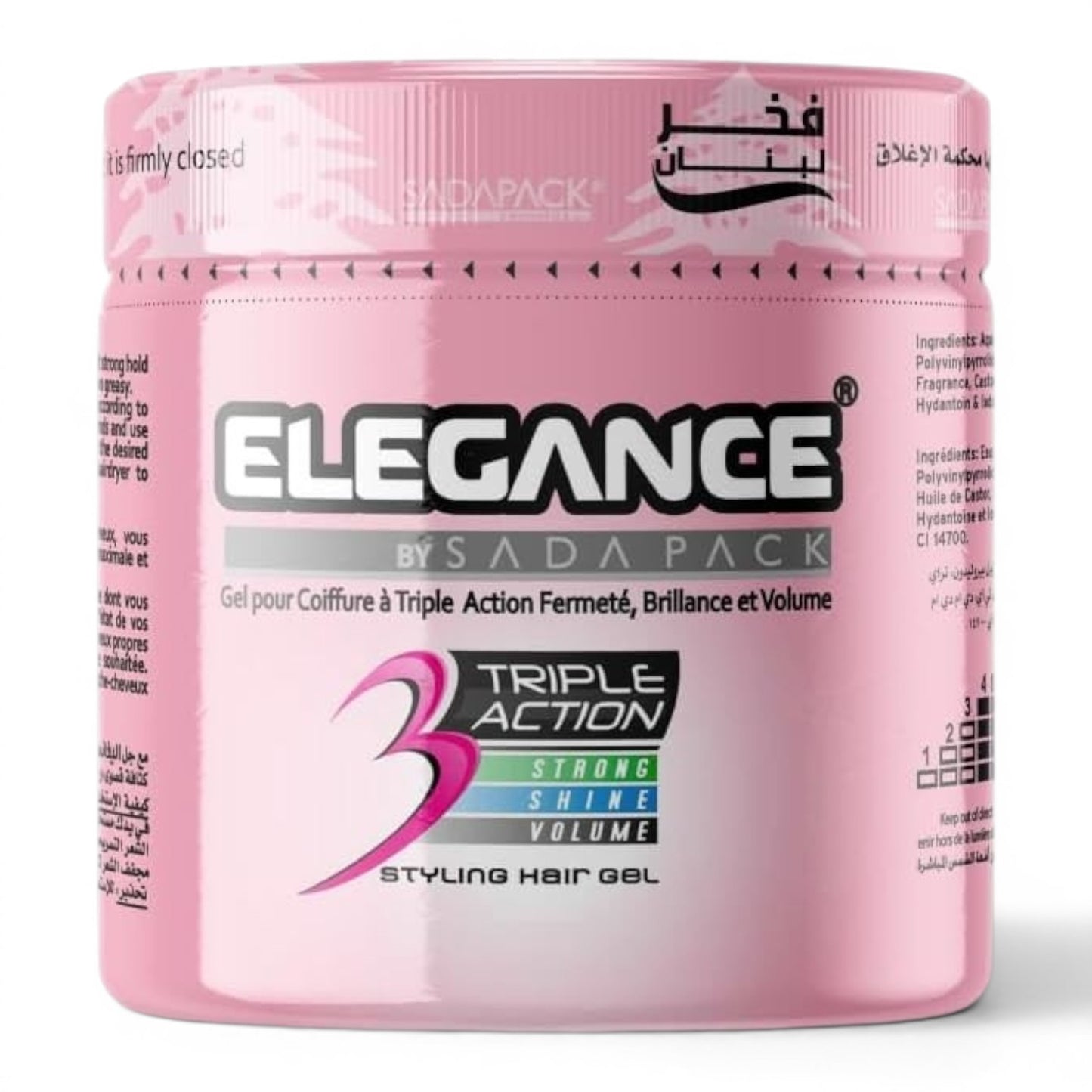 Elegance Triple Action Hair Gel pink 500ml
