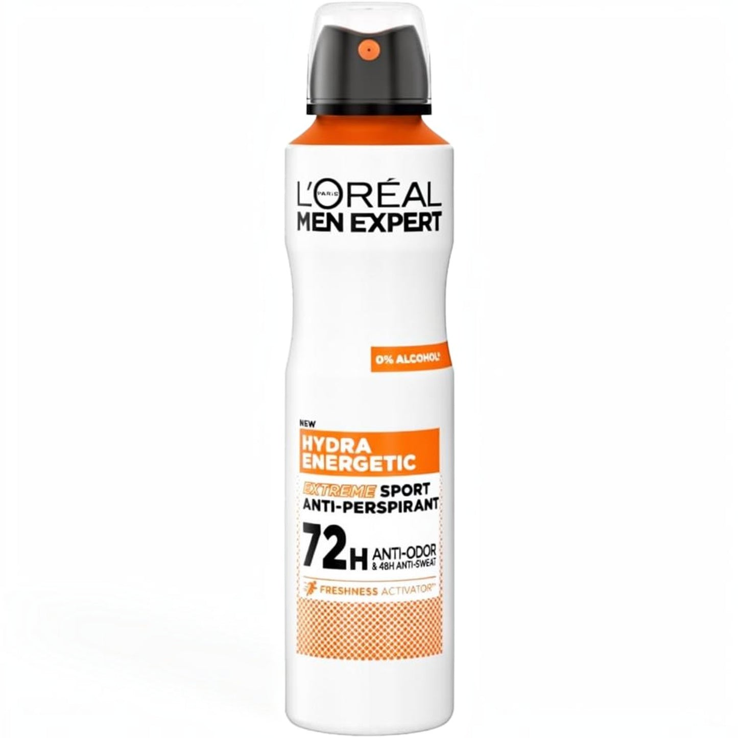 L'Oreal Paris Men Expert Hydra 72H Anti-Odor & 48 Anti-Sweat, 0% Alcohol, Anti-Perspirant Deodorant, 250ml