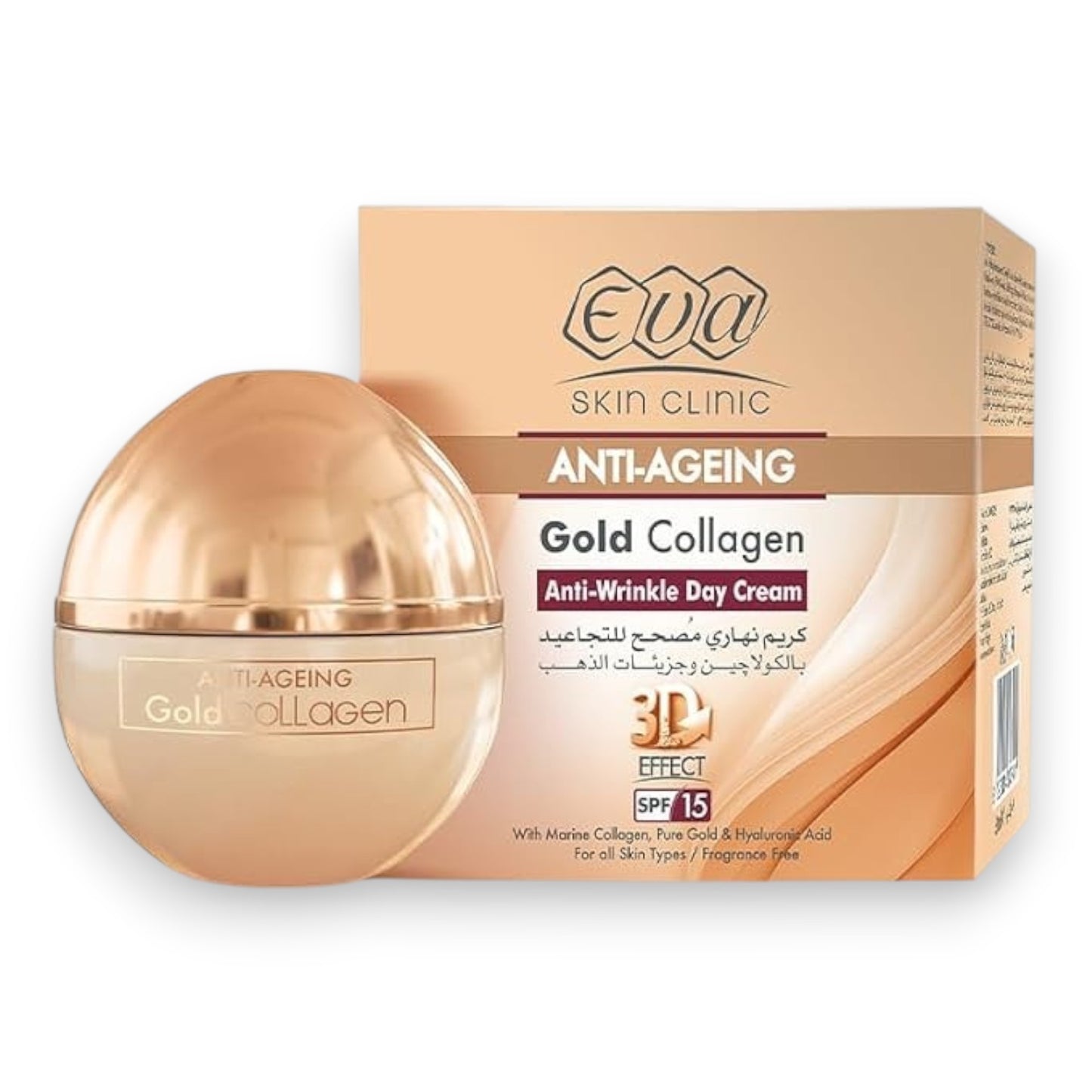 Eva Skin Clinic Anti-Ageing Gold Collagen Anti-Wrinkle Day Cream 50 ml