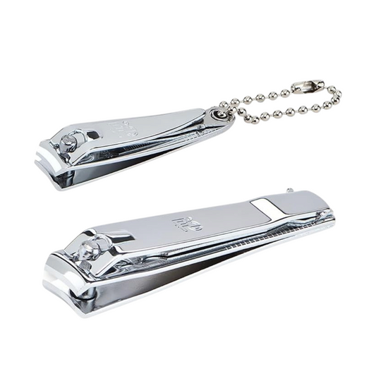 Said Salem stainless steel nail clipper set of two with a ball chain attachment for portable grooming