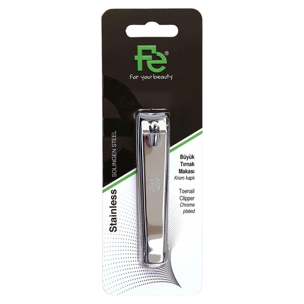 Said Salem Fe optimum chrome plated stainless steel toenail clipper in retail packaging