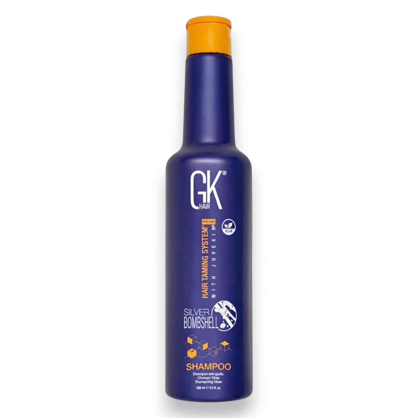 GKhair Shampoo Silver bombshell | Sulfate-Free Purple Toning Shampoo Removes Brassy Yellow & Orange Tones from Blonde, Gray, Silver & Bleached Hair