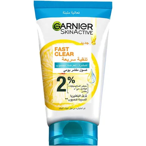 Garnie Fast Clear 3-in-1 Face Wash, For Acne Prone Skin, with Salicylic Acid and Vitamin C,150ml