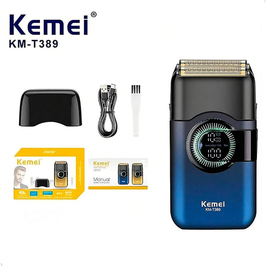 KEMIE KM T389 MAQUINA CORTADORA AFEITADORA SHAVER IPX5 7500 RPM