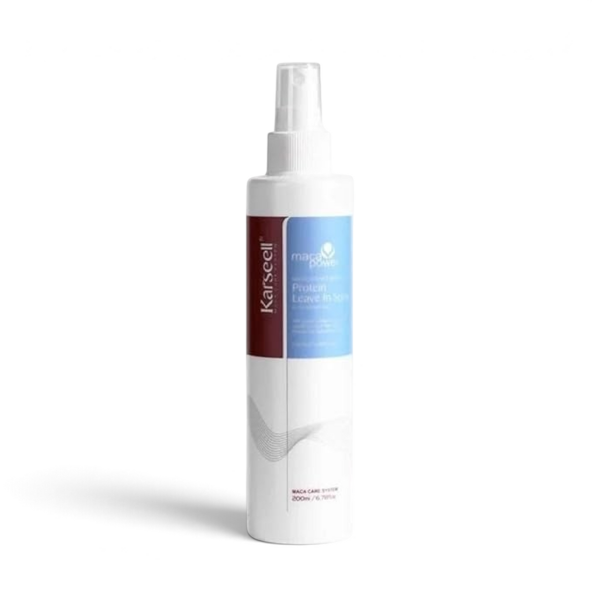 Said Salem Karseell Protein Leave-in Spray in a 200ml white bottle for hair repair and hydration.