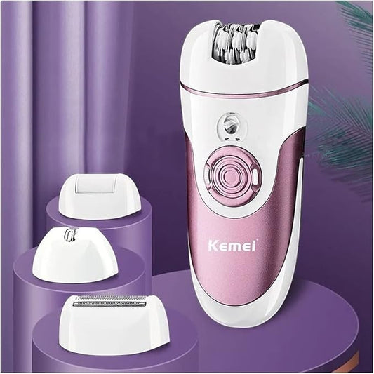 Kemei KM-1307 4-in-1 Cordless Electric Epilator for Women