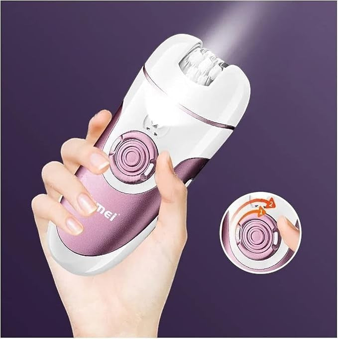 Kemei KM-1307 4-in-1 Cordless Electric Epilator for Women