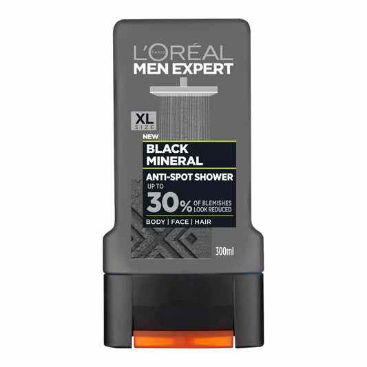 LOREAL SHOWER GEL BLACK MINERAL