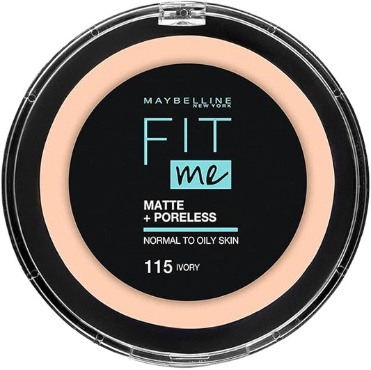 Maybelline New York Fit Me Matte and Poreless Compact Face Powder - 115, Ivory