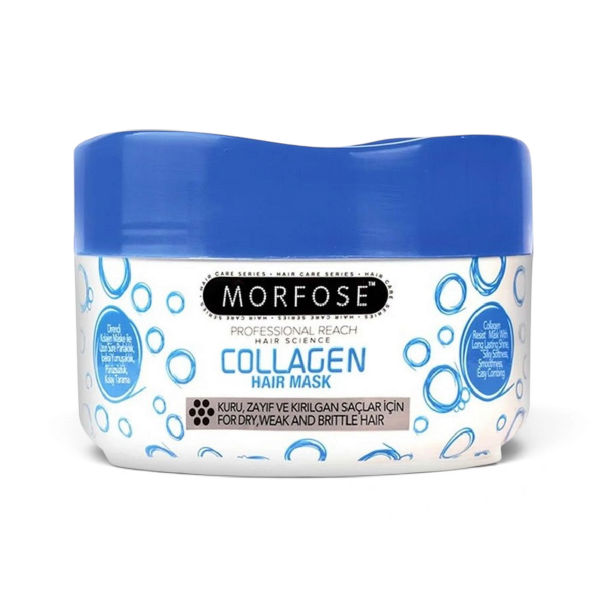 Said Salem Morfose Collagen Hair Mask in a 500ml white jar with a blue lid for dry, weak, and brittle hair.