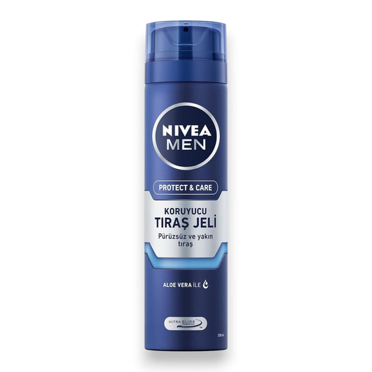 NIVEA MEN Shaving Gel, Protect & Care Aloe Vera, 200ml