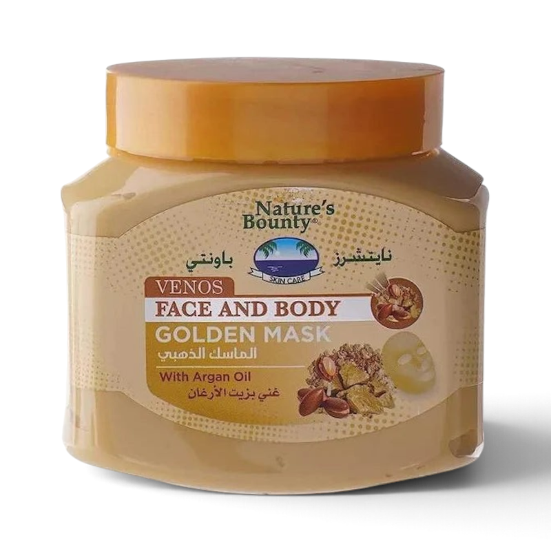 Said Salem Nature's Bounty Golden Mask with Argan oil in a 300ml jar for face and body skin care.
