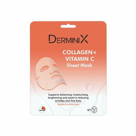 Derminix Collagen + Vitamin C Sheet Mask (25g)