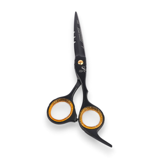 Pakistanian Metal Professional Black & Gold Scissors  -  Code: 1025