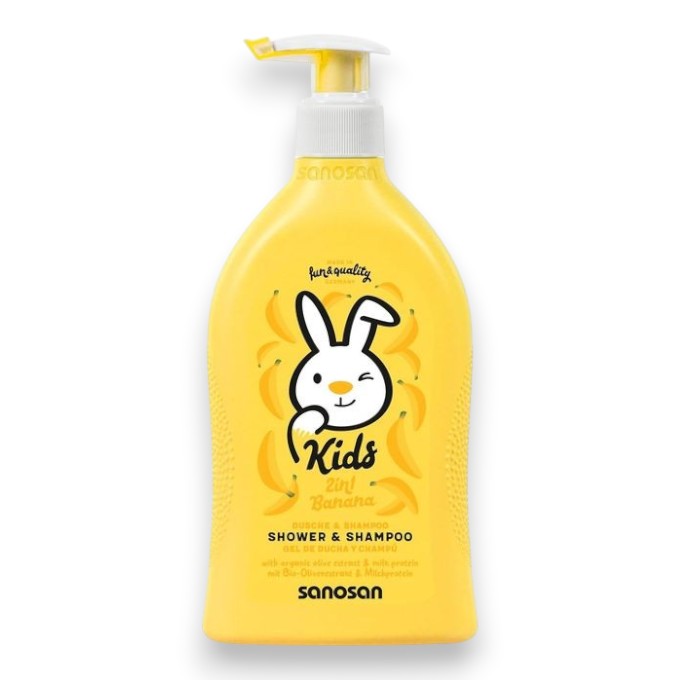 Sanosan Baby Shampoo and Shower Gel with Banana Scent 4OOML