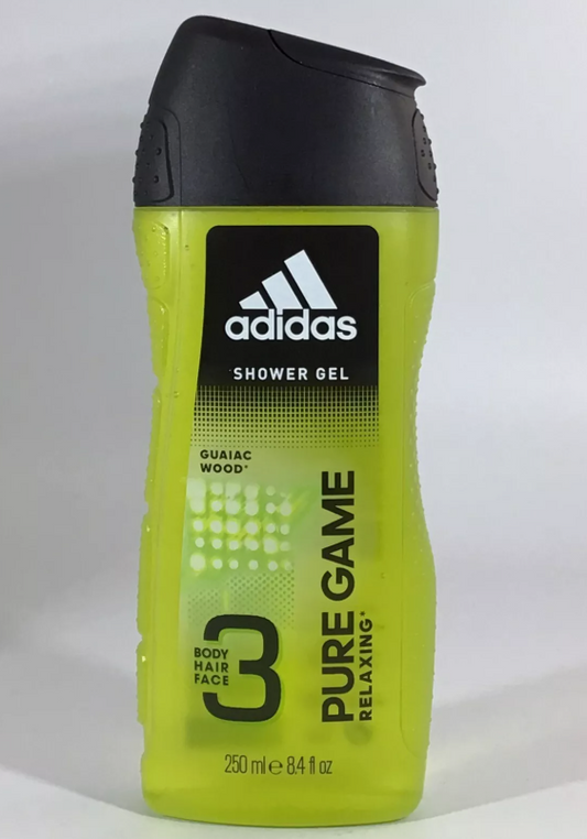 Adidas Pure Game Relaxing 3 in 1 Body Hair Face Shower Gel