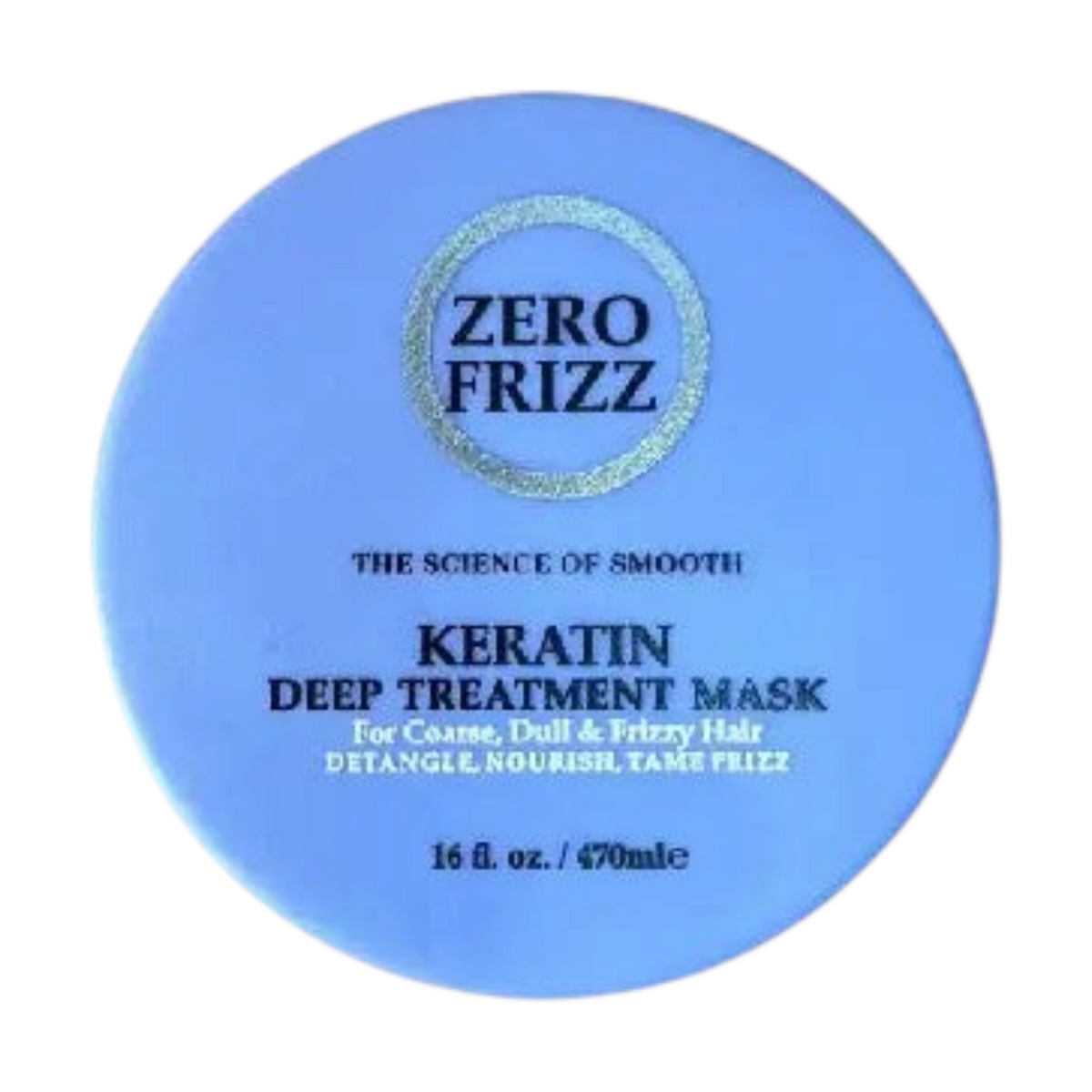 Said Salem Zero Frizz Keratin Deep Treatment Mask in a 470 ml blue jar for smoothing coarse and frizzy hair