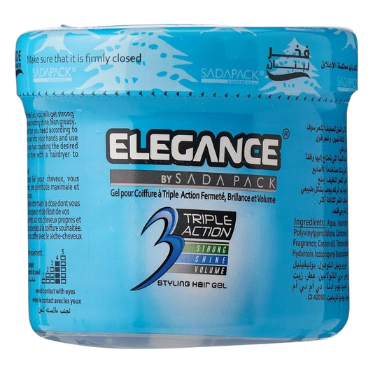 Elegance Triple Action Hair Gel – Blue 500ml