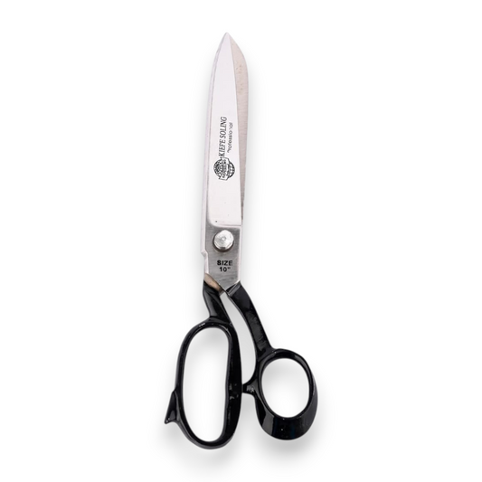 Said Salem 10-inch Pakistani luxury tailor scissors with sharp steel blades and ergonomic black handles