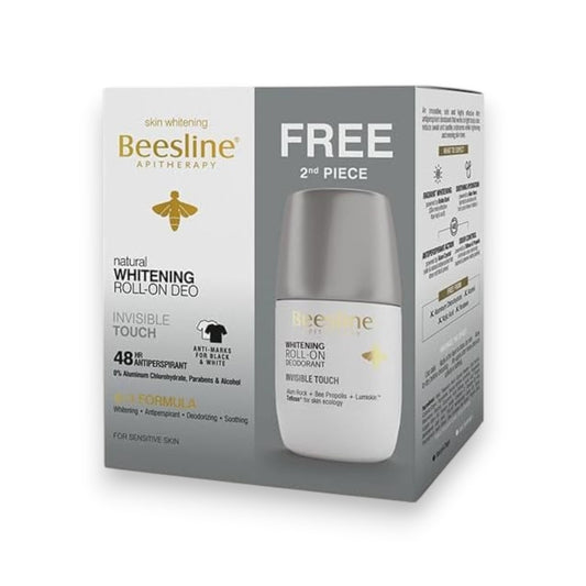 Said Salem Beesline Whitening Roll-On Deodorant 1+1 promo pack with 48h invisible protection for sensitive skin
