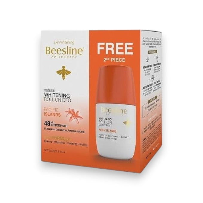 Said Salem Beesline Whitening Roll-On Deodorant Pacific Islands 1+1 promo pack with 48h protection for sensitive skin