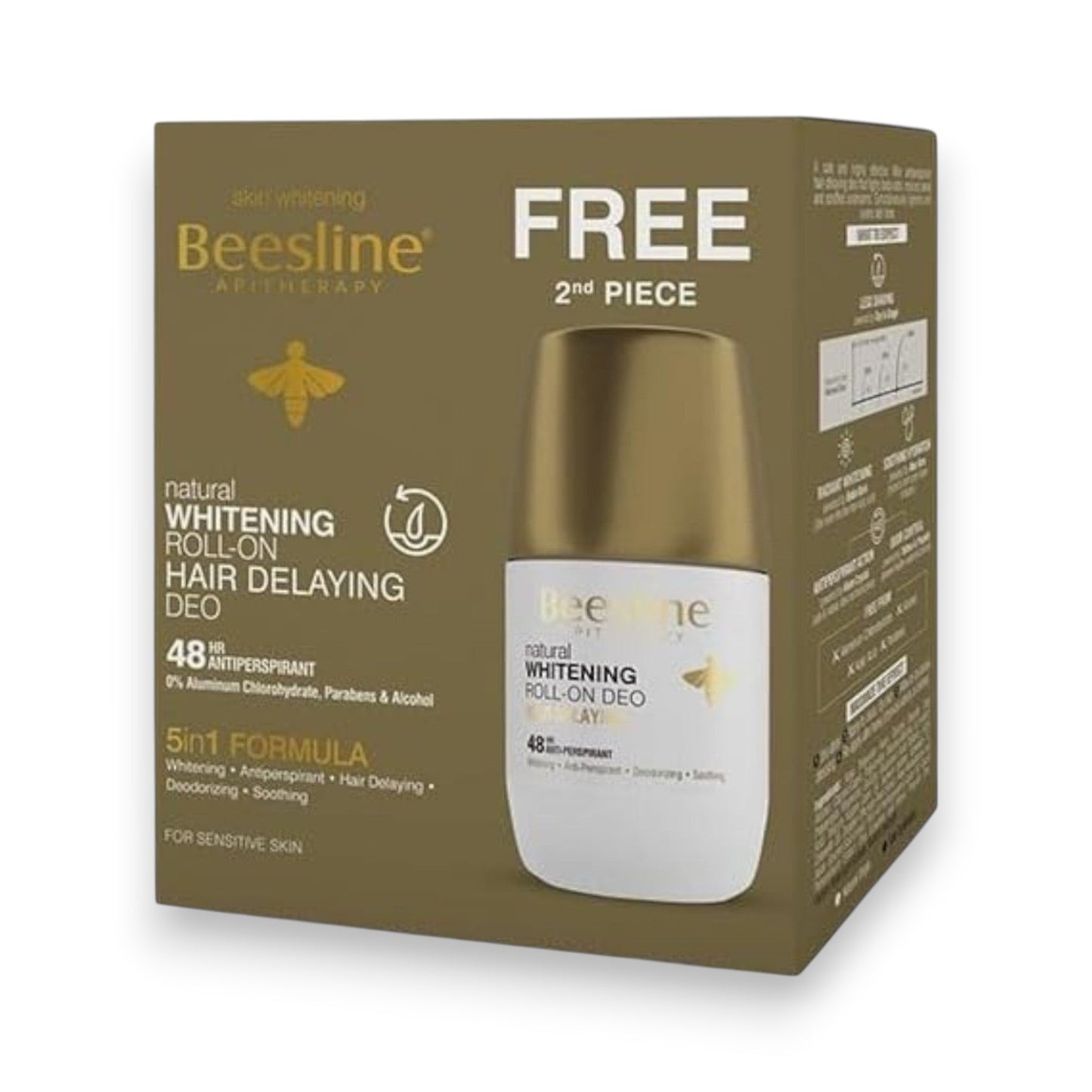 Said Salem Beesline whitening roll-on deodorant promo pack with hair delaying and 48-hour protection for sensitive skin
