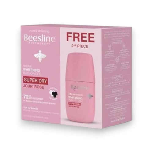 Said Salem Beesline Whitening Roll On Deodorant Jouri Rose 1+1 promo pack with 72h protection in pink packaging