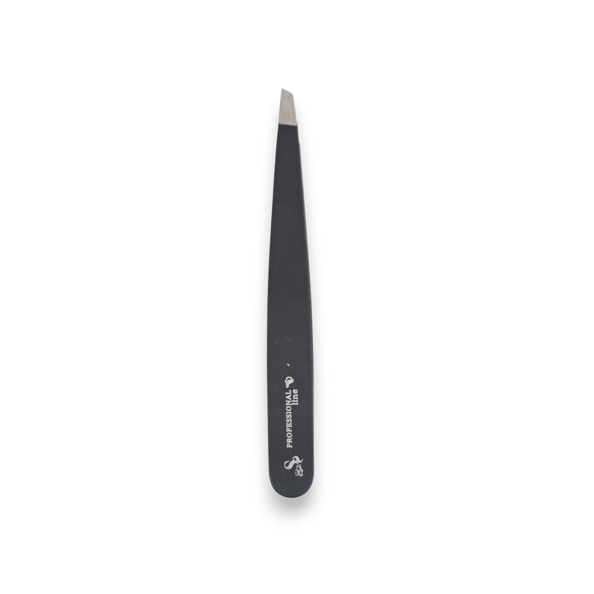 Said Salem professional black stainless steel slanted tip tweezers for precise grooming