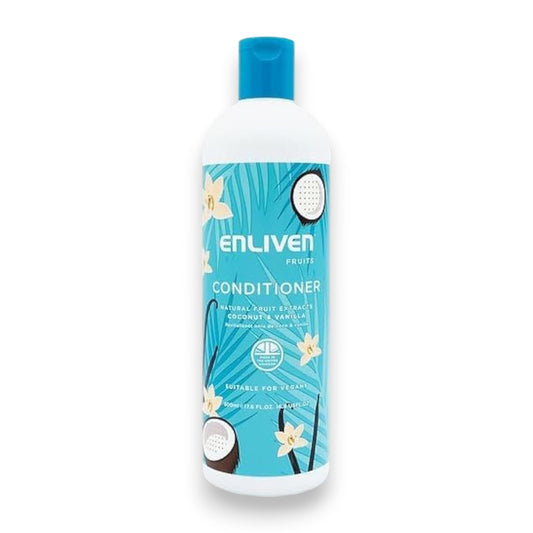 Said Salem Enliven Coconut & Vanilla Conditioner 500ml bottle with tropical coconut and vanilla flower design